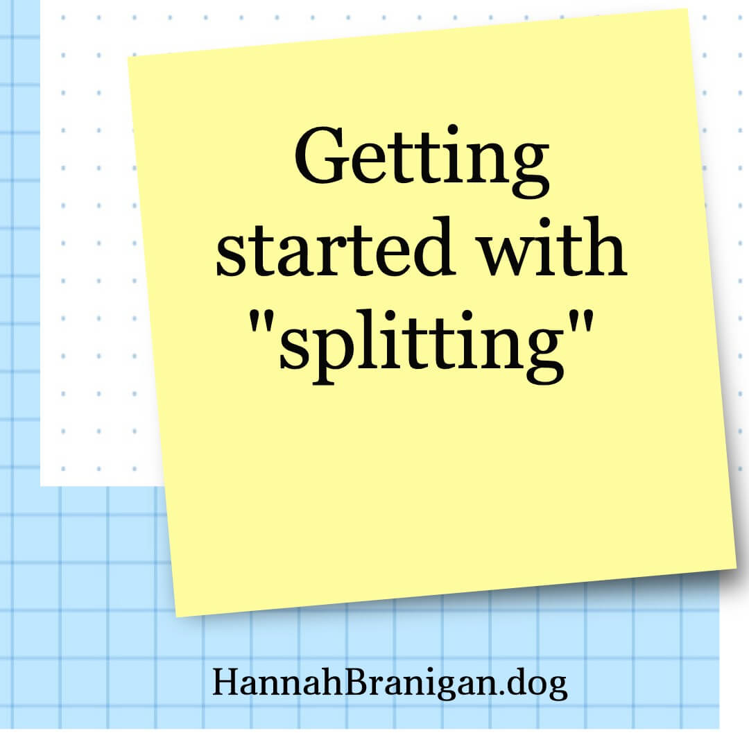 Getting started with “splitting”