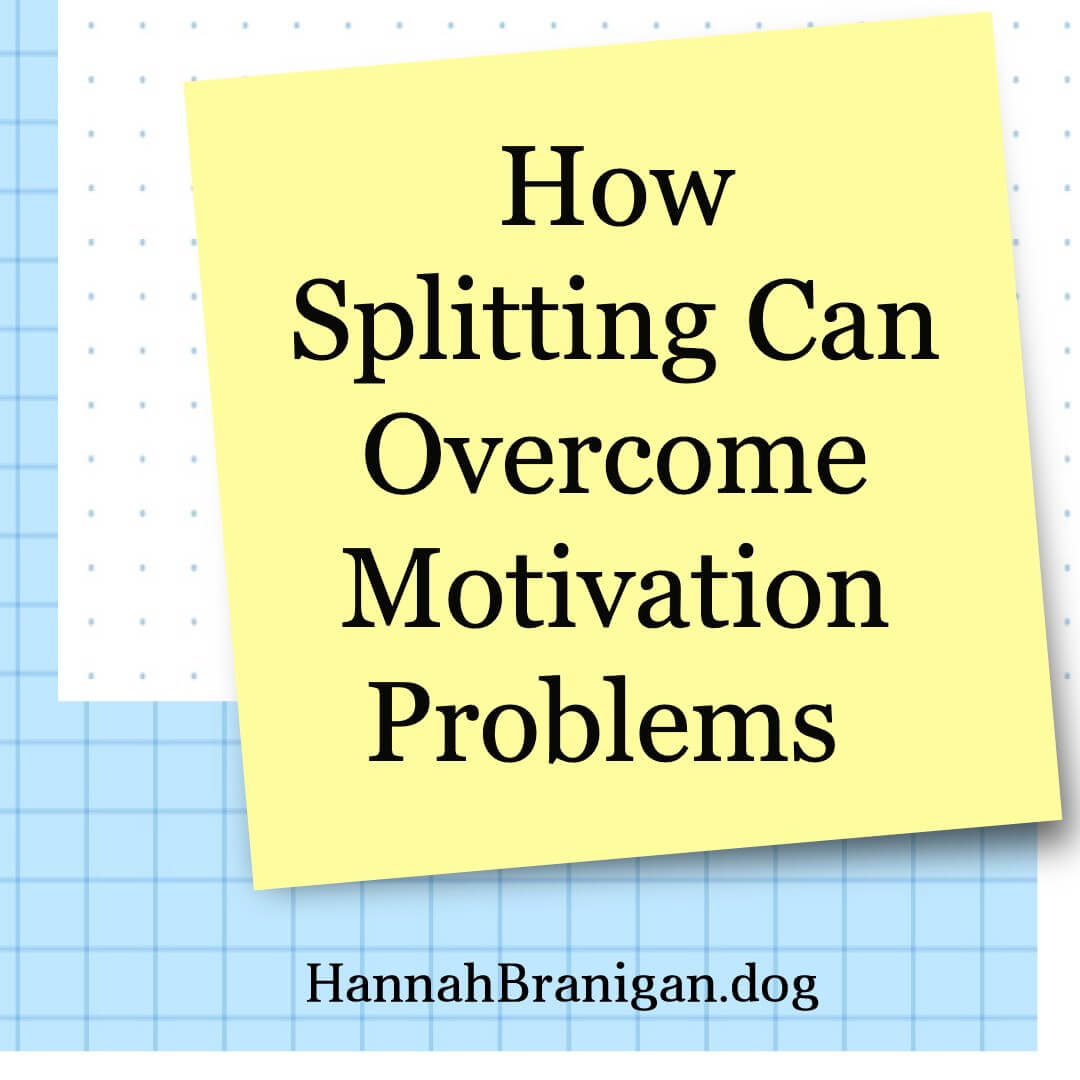 How Splitting Can Overcome Motivation Problems