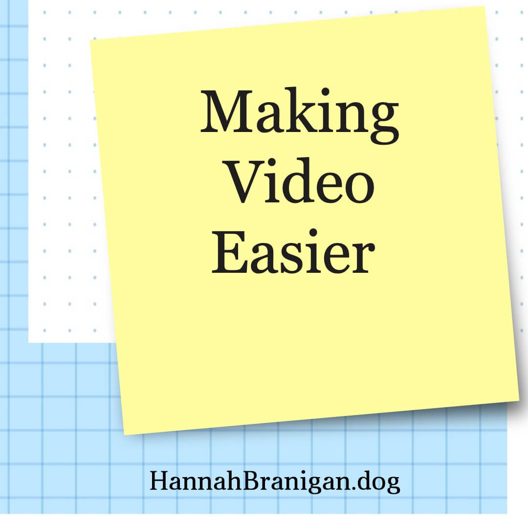 Video tools to make recording your training sessions easier