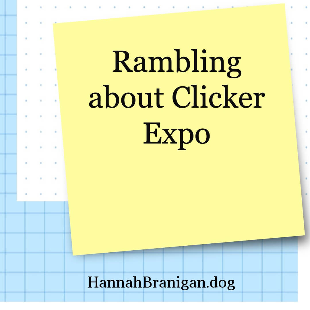 Rambling about Clicker Expo